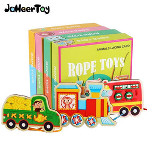 5 Pcs/box - Threading Game Montessori Early Education Rope Puzzles CNF1 - HN Bazar 