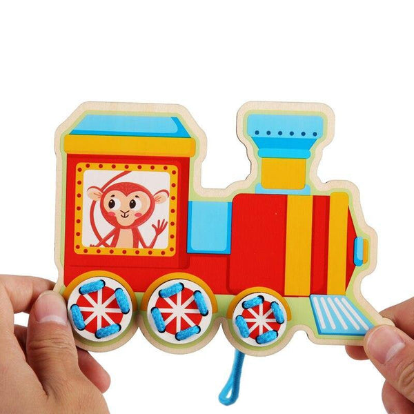 تحميل الصورة في عارض الصور ، 5 Pcs/box - Threading Game Montessori Early Education Rope Puzzles CNF1 - HN Bazar 
