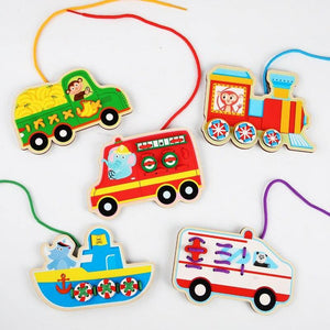 5 Pcs/box - Threading Game Montessori Early Education Rope Puzzles CNF1 - HN Bazar 