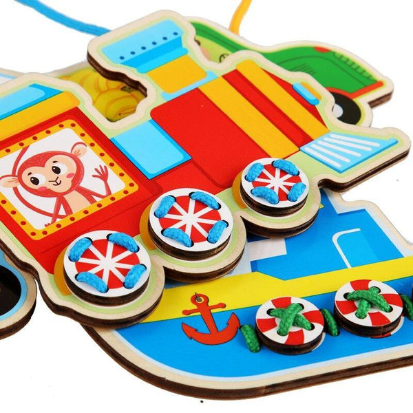 تحميل الصورة في عارض الصور ، 5 Pcs/box - Threading Game Montessori Early Education Rope Puzzles CNF1 - HN Bazar 
