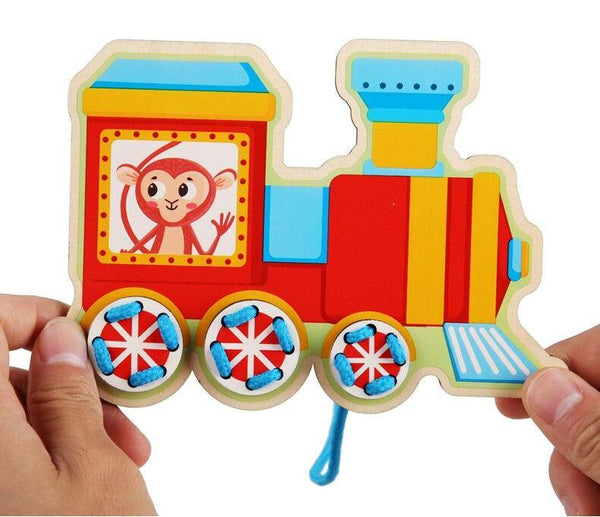 تحميل الصورة في عارض الصور ، 5 Pcs/box - Threading Game Montessori Early Education Rope Puzzles CNF1 - HN Bazar 
