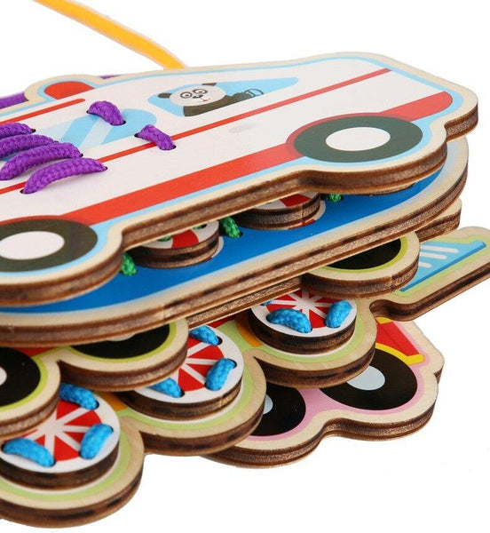 تحميل الصورة في عارض الصور ، 5 Pcs/box - Threading Game Montessori Early Education Rope Puzzles CNF1 - HN Bazar 
