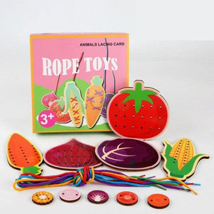 5 Pcs/box - Threading Game Montessori Early Education Rope Puzzles CNF1 - HN Bazar 