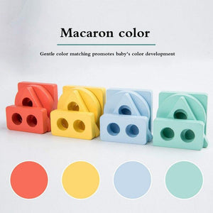 4 Pcs Montessori Building Block Puzzle CNF1 - HN Bazar 