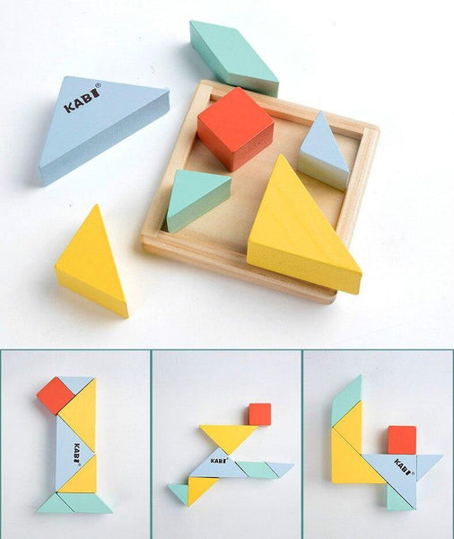 تحميل الصورة في عارض الصور ، 4 Pcs Montessori Building Block Puzzle CNF1 - HN Bazar 
