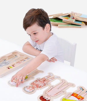 Wooden Body Cognition Baby Puzzles CNF6