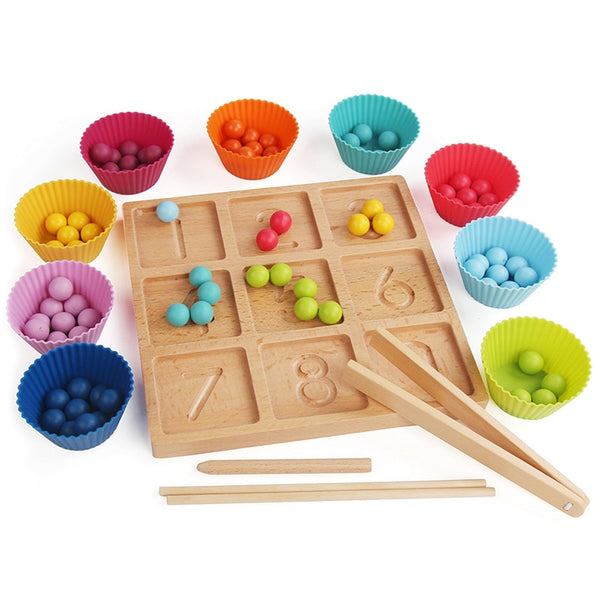 Load image into Gallery viewer, 3 in 1 Matching Groove Writing Board Clip Bead CNF7
