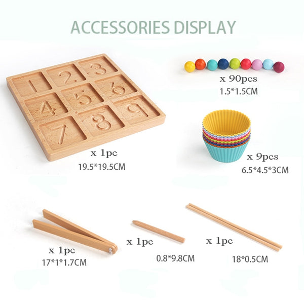 Load image into Gallery viewer, 3 in 1 Matching Groove Writing Board Clip Bead CNF7
