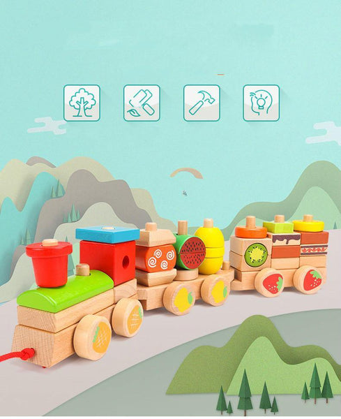 Load image into Gallery viewer, Train Dragging Car 3 Carriages CNF1 - HN Bazar 
