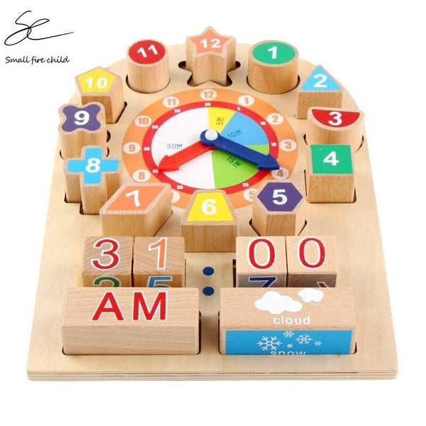 Load image into Gallery viewer, Montessori Digital Clock Building Blocks CNF1 - HN Bazar 

