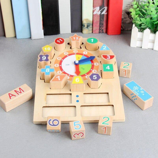 Load image into Gallery viewer, Montessori Digital Clock Building Blocks CNF1 - HN Bazar 
