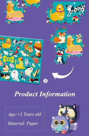 TOI 200PCS Pet Cat/Dog Family Brain Puzzle - HN Bazar 