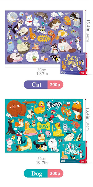 TOI 200PCS Pet Cat/Dog Family Brain Puzzle - HN Bazar 