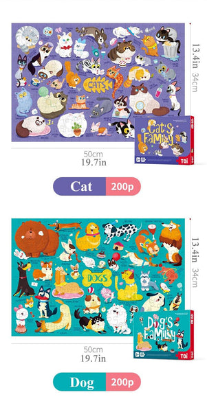 Load image into Gallery viewer, TOI 200PCS Pet Cat/Dog Family Brain Puzzle - HN Bazar 
