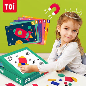 TOI Tangram Jigsaw Wood Geometric Shape Toys - HN Bazar 