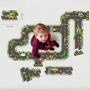 TOI Floor Road Traffic Track Large Puzzle Paper - HN Bazar 