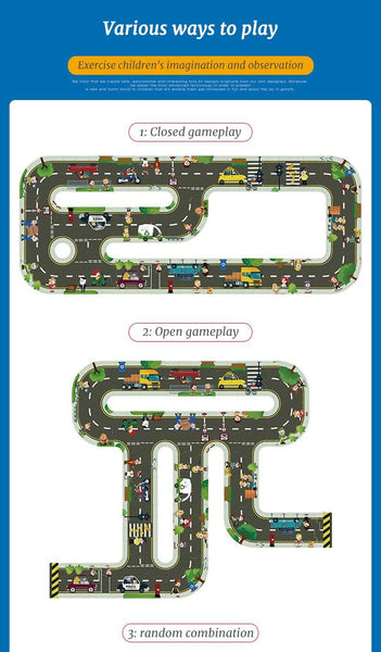 تحميل الصورة في عارض الصور ، TOI Floor Road Traffic Track Large Puzzle Paper - HN Bazar 

