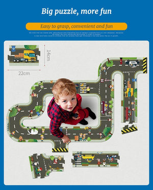 TOI Floor Road Traffic Track Large Puzzle Paper - HN Bazar 