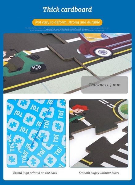 تحميل الصورة في عارض الصور ، TOI Floor Road Traffic Track Large Puzzle Paper - HN Bazar 
