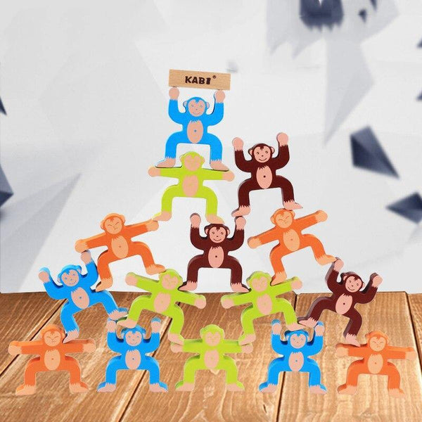 Load image into Gallery viewer, Wooden Bear Balanced Building Blocks CNF1 - HN Bazar 
