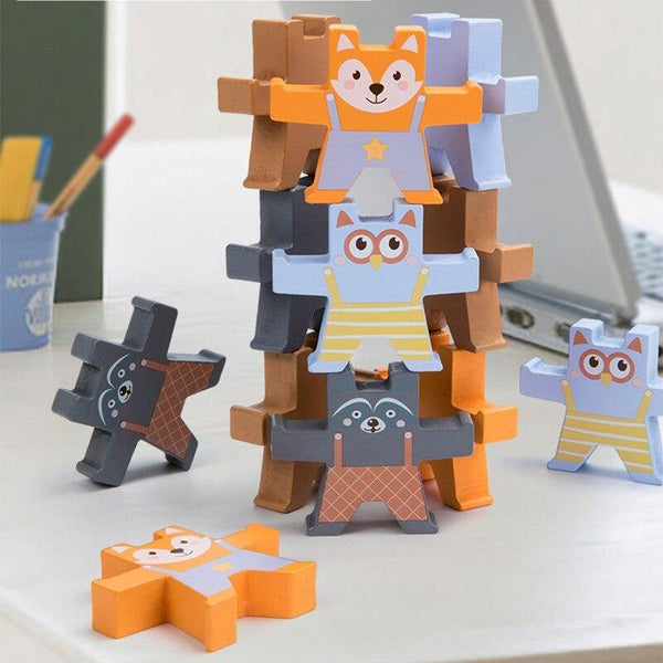 Load image into Gallery viewer, Wooden Bear Balanced Building Blocks CNF1 - HN Bazar 
