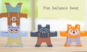 Wooden Bear Balanced Building Blocks CNF1 - HN Bazar 