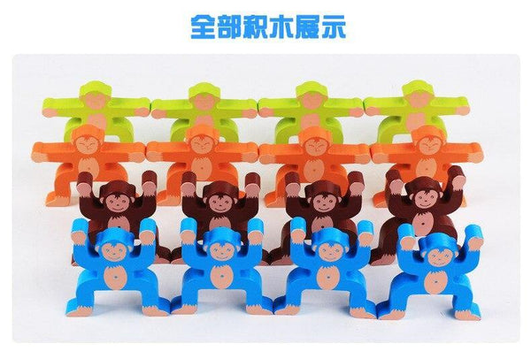 Load image into Gallery viewer, Wooden Bear Balanced Building Blocks CNF1 - HN Bazar 
