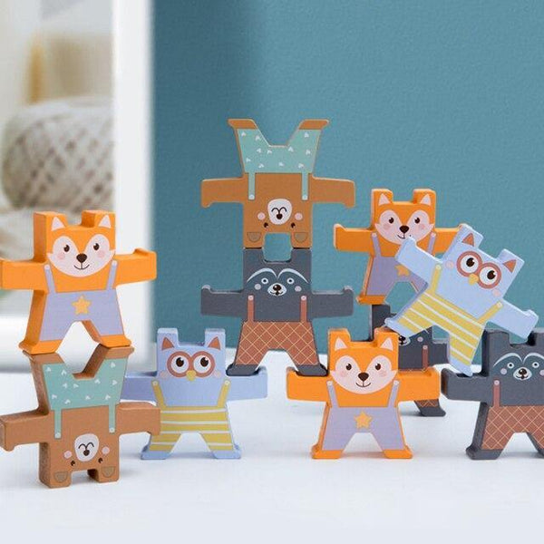 Load image into Gallery viewer, Wooden Bear Balanced Building Blocks CNF1 - HN Bazar 
