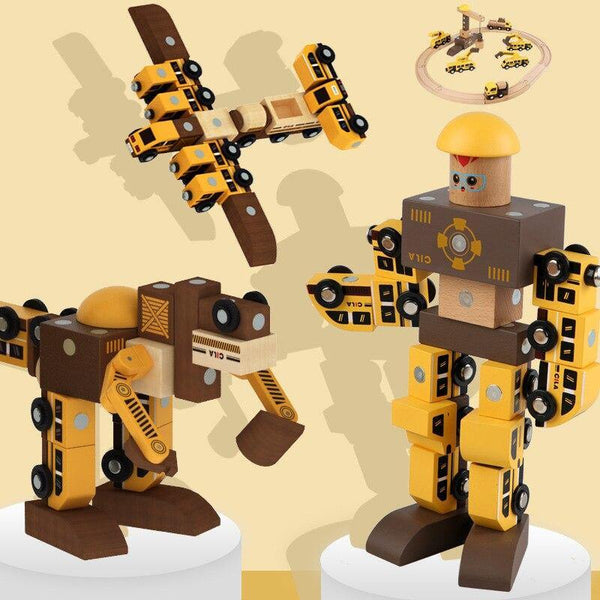 Load image into Gallery viewer, Wooden Magic Engineering Vehicles DIY - HN Bazar 

