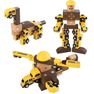 Wooden Magic Engineering Vehicles DIY - HN Bazar 