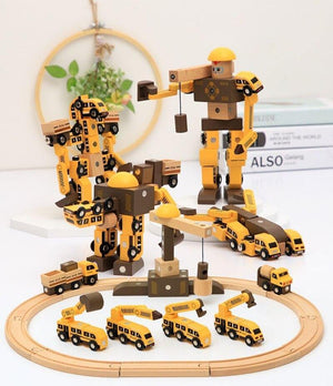 Wooden Magic Engineering Vehicles DIY - HN Bazar 