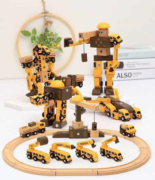 Load image into Gallery viewer, Wooden Magic Engineering Vehicles DIY - HN Bazar 
