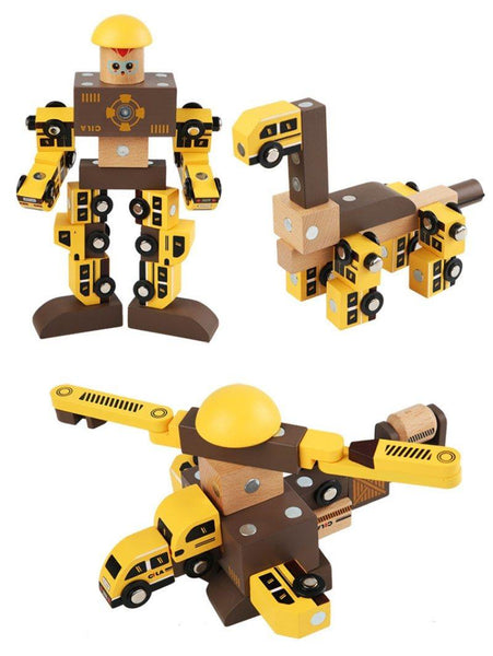 Load image into Gallery viewer, Wooden Magic Engineering Vehicles DIY - HN Bazar 
