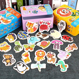 Wood Jigsaw Puzzles + Iron Box CNF1 - HN Bazar 