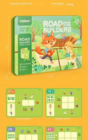 Mideer Road Builders Animal Island 72 Challenges - HN Bazar 