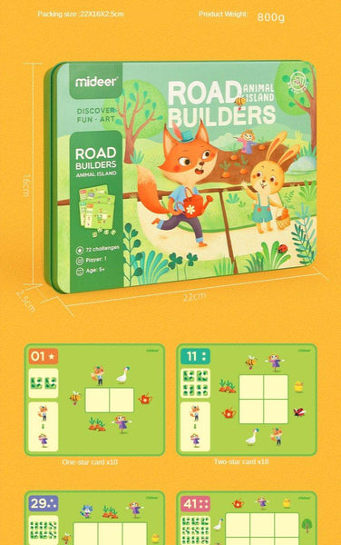 Load image into Gallery viewer, Mideer Road Builders Animal Island 72 Challenges - HN Bazar 
