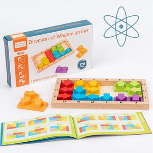 Wooden Direction Assembling Building Blocks CNF5 - HN Bazar 