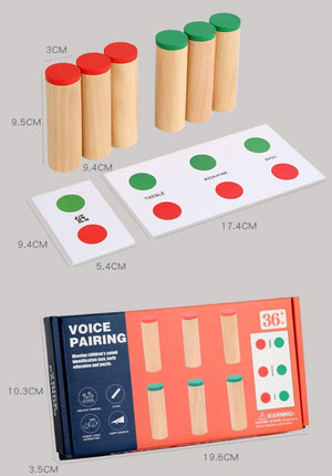 Wooden Voice Pairing Sound Identification Game CNF5 - HN Bazar 