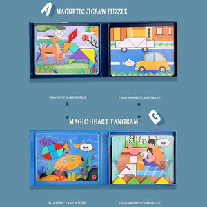 Magnetic Tangram Jigsaw Puzzle Board CNF5 - HN Bazar 