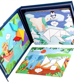 Magnetic Tangram Jigsaw Puzzle Board CNF5 - HN Bazar 