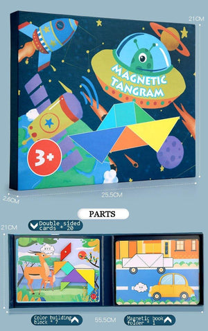 Magnetic Tangram Jigsaw Puzzle Board CNF5 - HN Bazar 