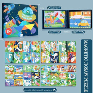 Magnetic Tangram Jigsaw Puzzle Board CNF5 - HN Bazar 