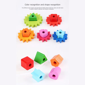 Wooden Color Shape Match Building Blocks CNF5