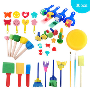 30Pcs Painting Sponge Brushes Set CNF B
