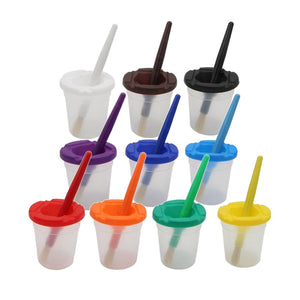10 Pieces Painting Cup Brush Holder Painter-  No Spill CNF B