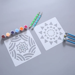 Mandala Dotting Painting Stencils Templates CNF B