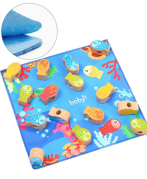 Load image into Gallery viewer, Four in one Magnetic Fishing Beaded Game CNF1

