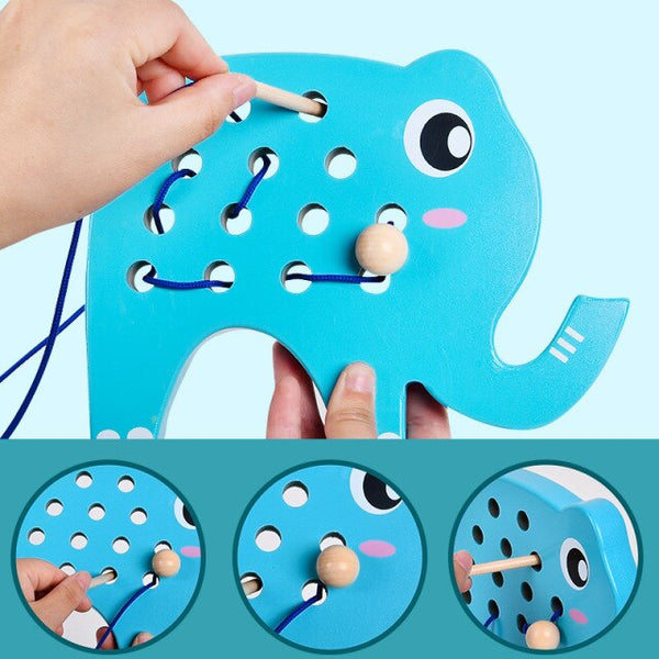 Load image into Gallery viewer, Zoo String Toy- Elephant and Duck CNF6
