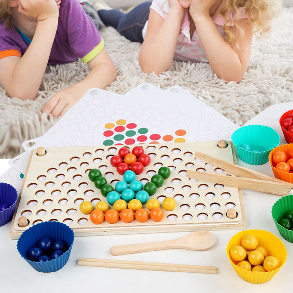 تحميل الصورة في عارض الصور ، قوس قزح لوحة خشبية الخرز لعبة CNF5
