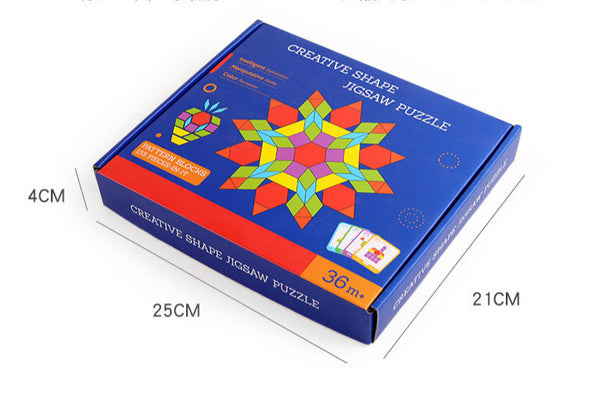 Load image into Gallery viewer, 155 Pcs Wooden Geometric Jigsaw Puzzles Board CNF7
